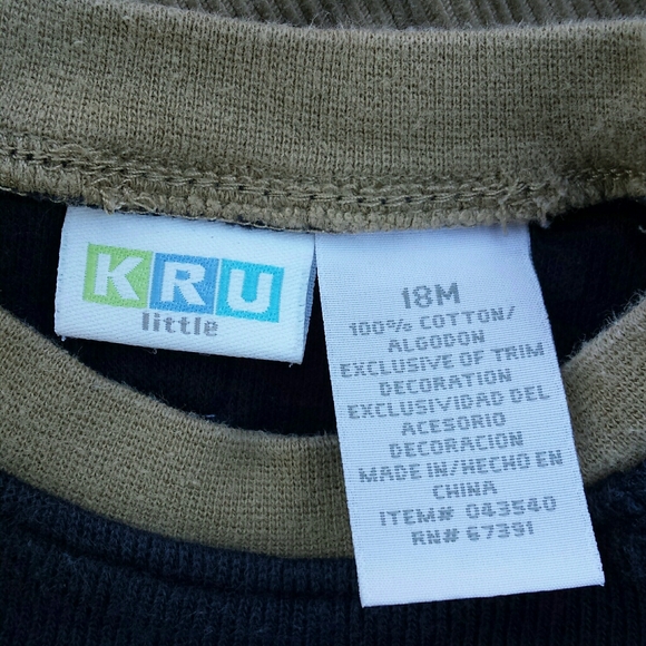 KRU 2-Pc. Set Tan Corduroy Overalls & Navy Shirt - Picture 7 of 16